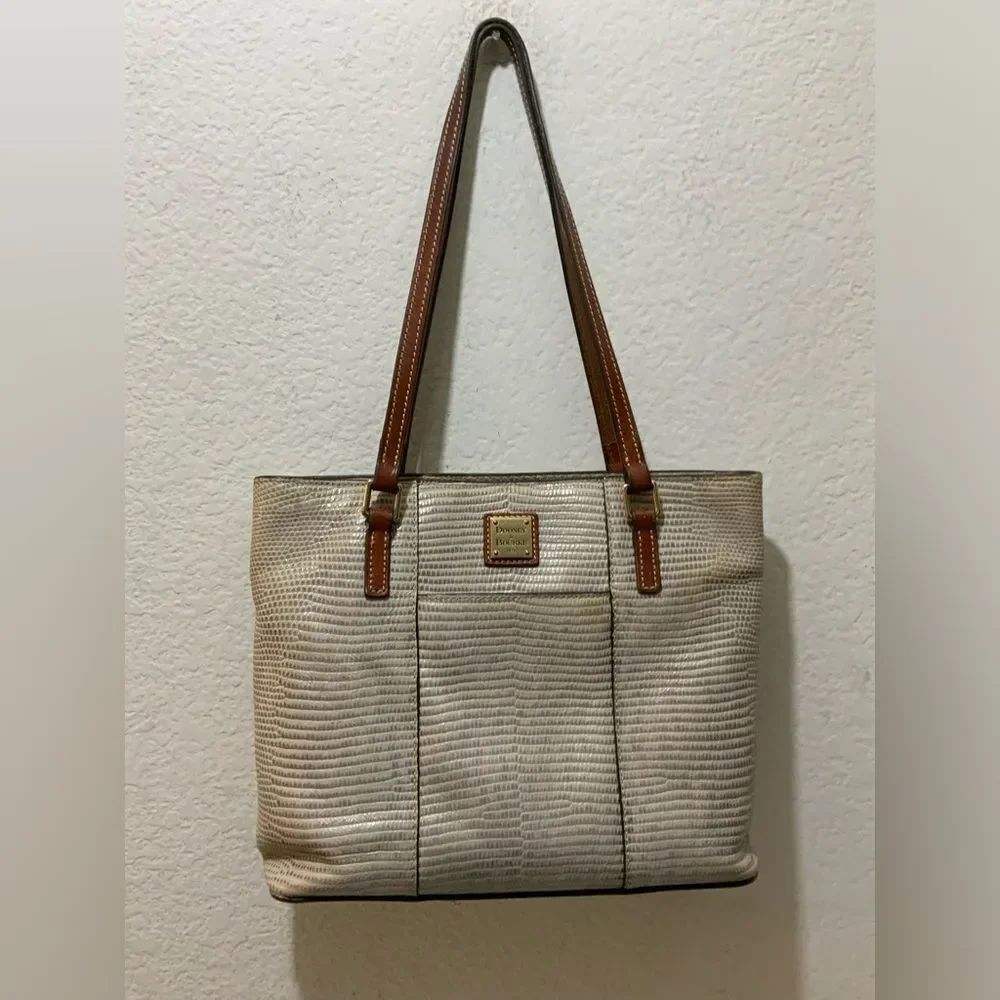 DOONEY BOURKE TOTE lizard print double handles